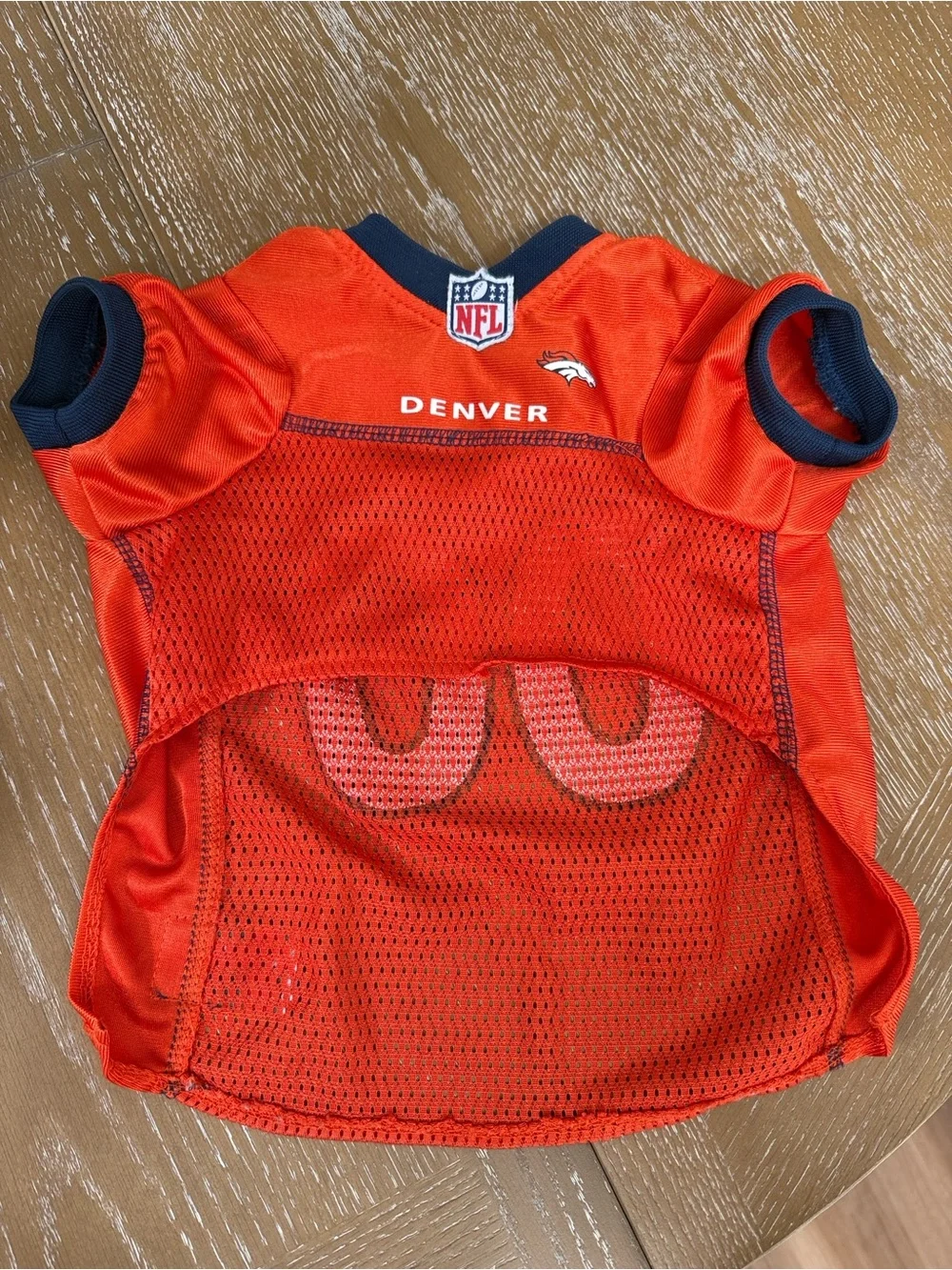 Pets First Orange & Navy Broncos Pet Jersey